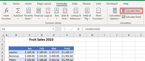 my excel formula won't calculate.